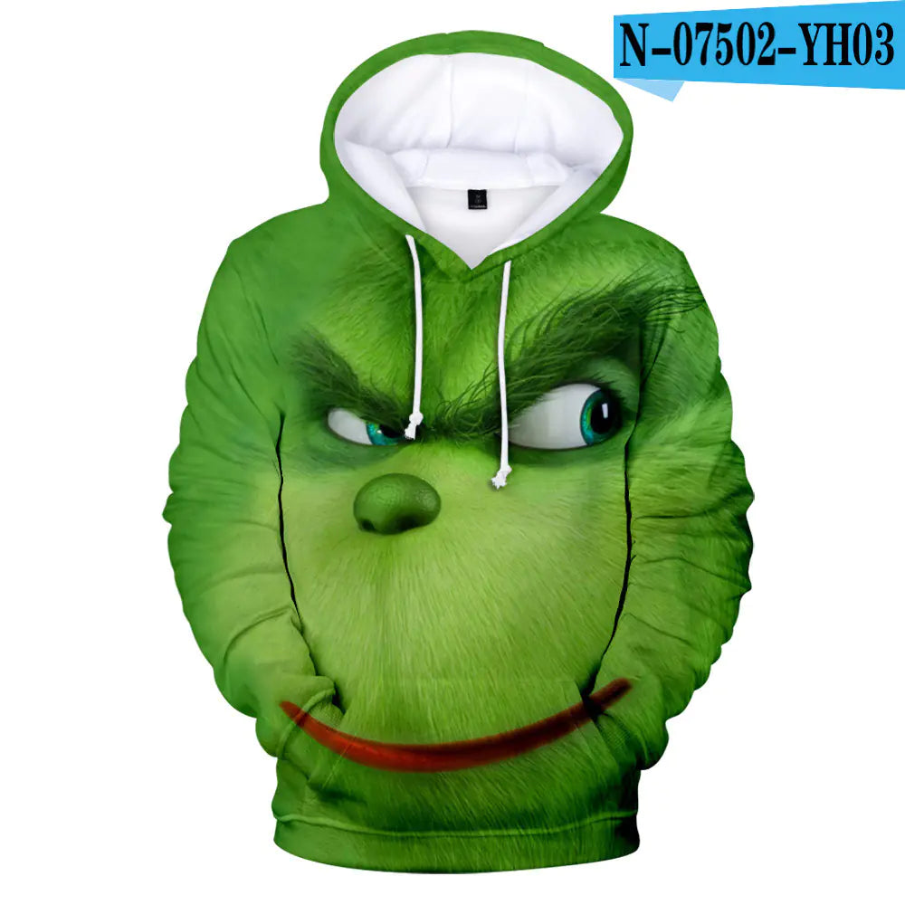 Grinch Hoodie for Men and Women, Fleece Lined