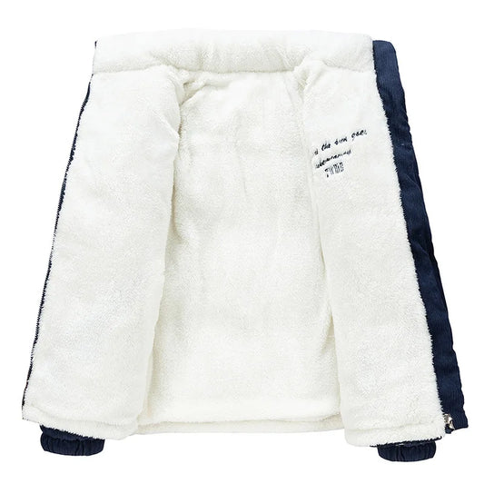 Men's Double-Sided Jacket Warm Corduroy Texture