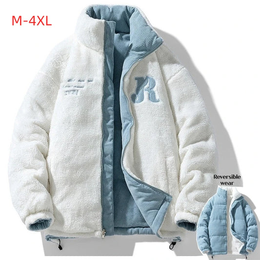 Men's Double-Sided Jacket Warm Corduroy Texture