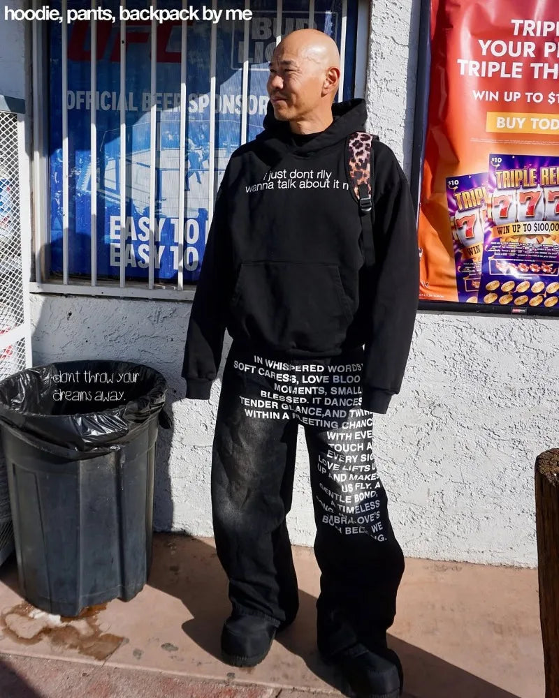 Vintage American Pattern Letter Jeans