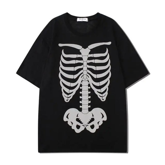 2022 Vintage Halloween Skeleton Graphic T-Shirt for All